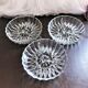 Serving dish called "beggar" with 3 compartments cut glass