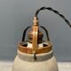 Old mercury glass hanging lamp with brass fixture