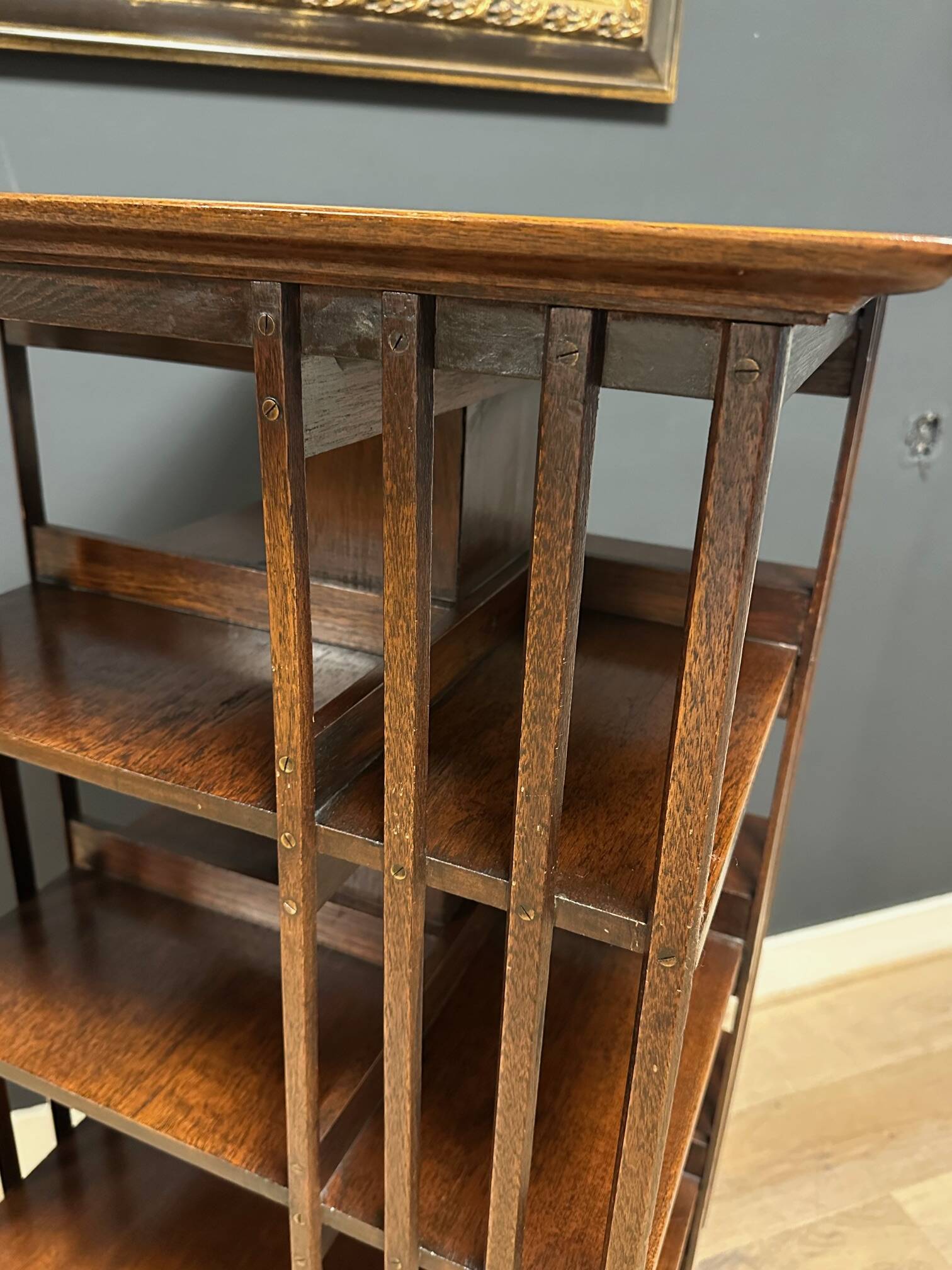 Antique revolving bookcase