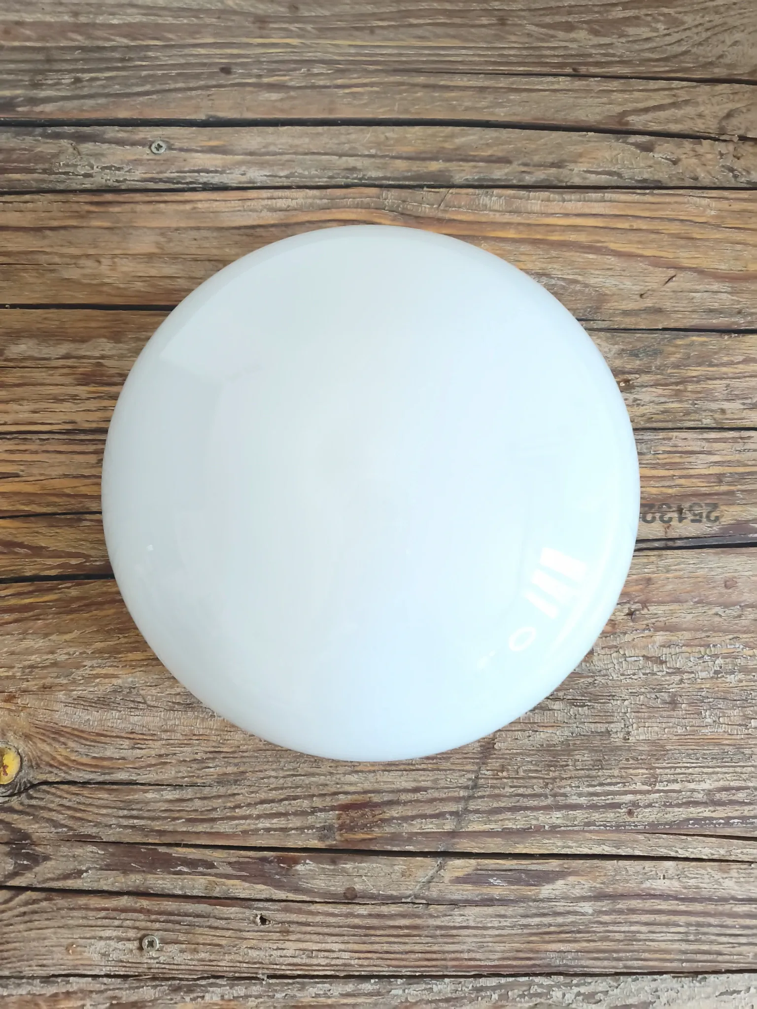 Vintage ceiling light / wall lamp in white opaline glass Choisylux 1950s-60s