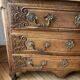 Large walnut Regency commode from the 18th century.