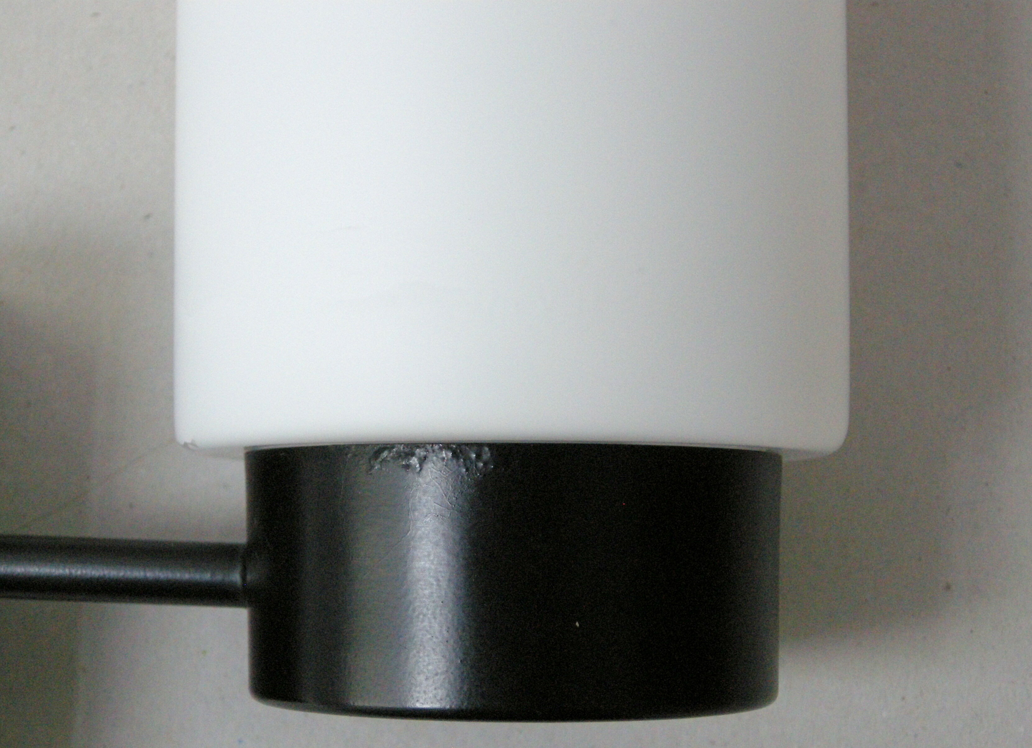 Applique vintage 1950 métal & verre