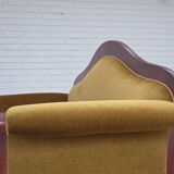 1950s, Danish 2-seater sofa in Biedermeier style, furniture velour.