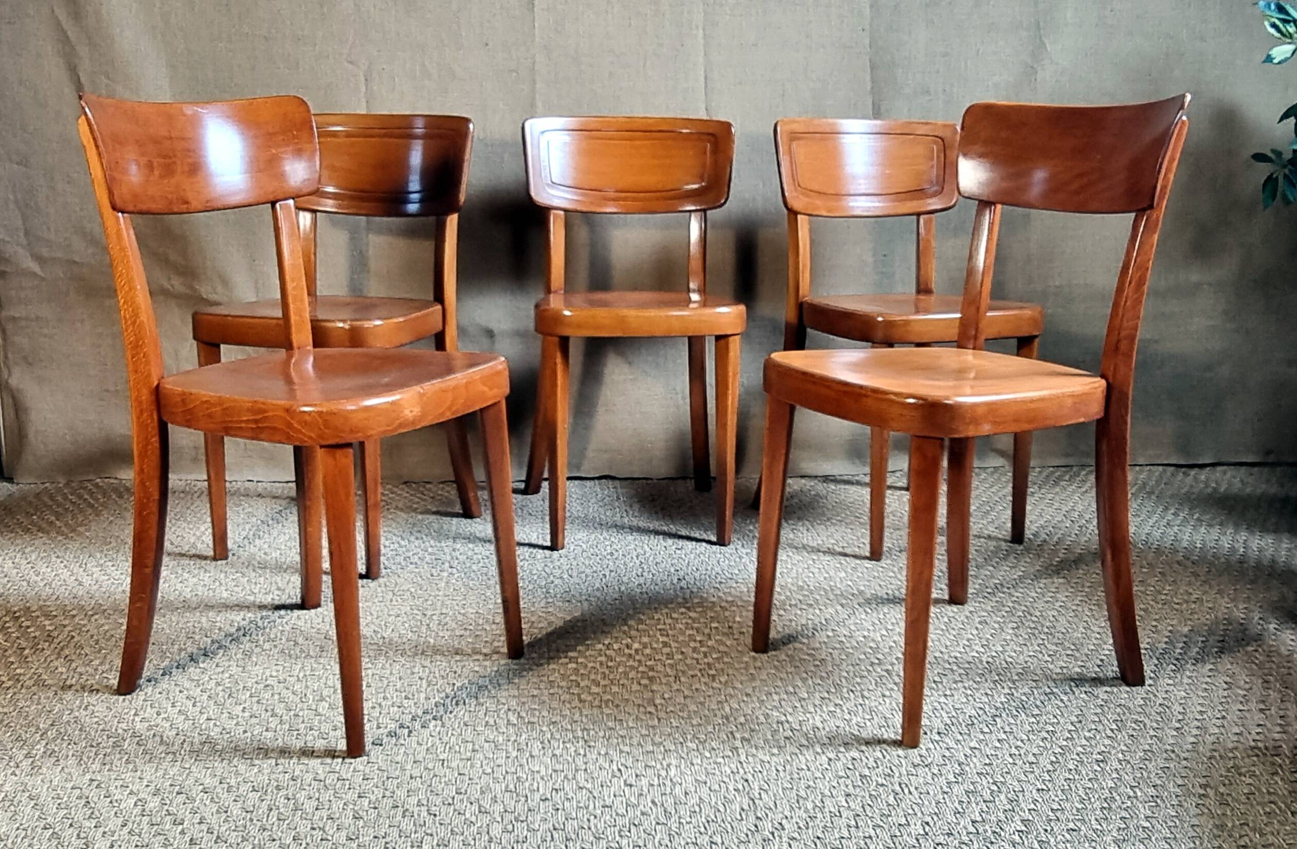 5 Horgen-Glaris bistro chairs from the 60s