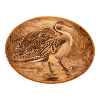 FRANKLIN PLATE HAVILAND LIMOGES PORCELAIN SIGNED BAZIL EDE