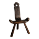Brutalist chair in raw wood