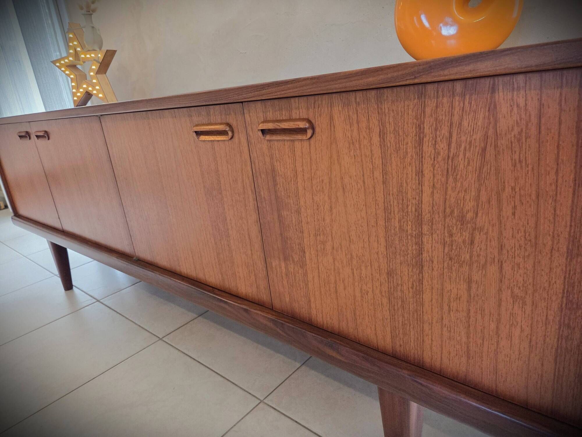 Mid-century Scandinavian teak sideboard design