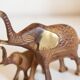 Iron and brass elephants