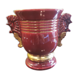 Vintage vase with seahorses
