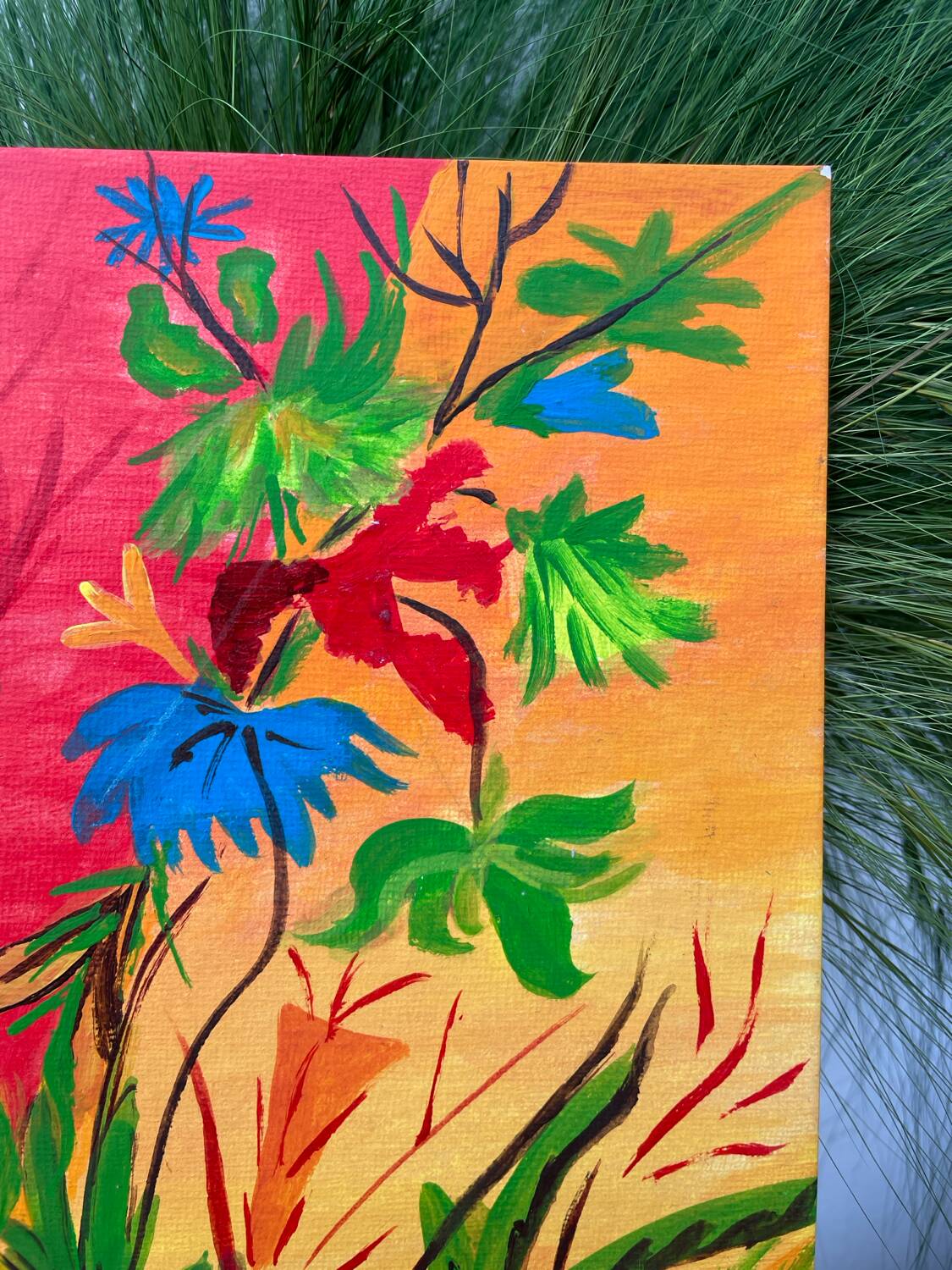 Painting of a still life bouquet of flowers