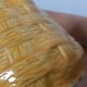 Digoin Sarreguemines barbotine pitcher with wicker decor
