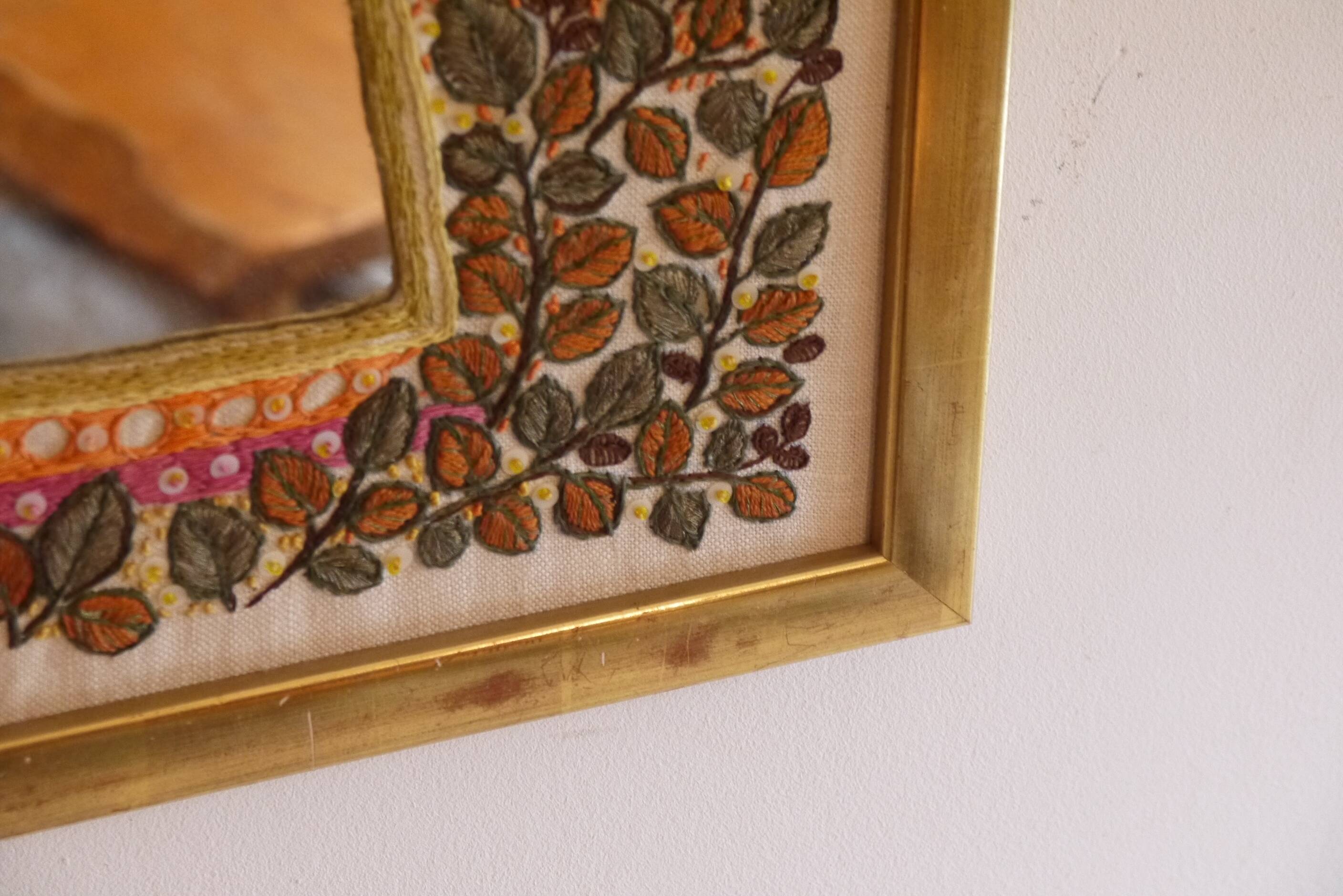 Scandinavian woven mirror 1970