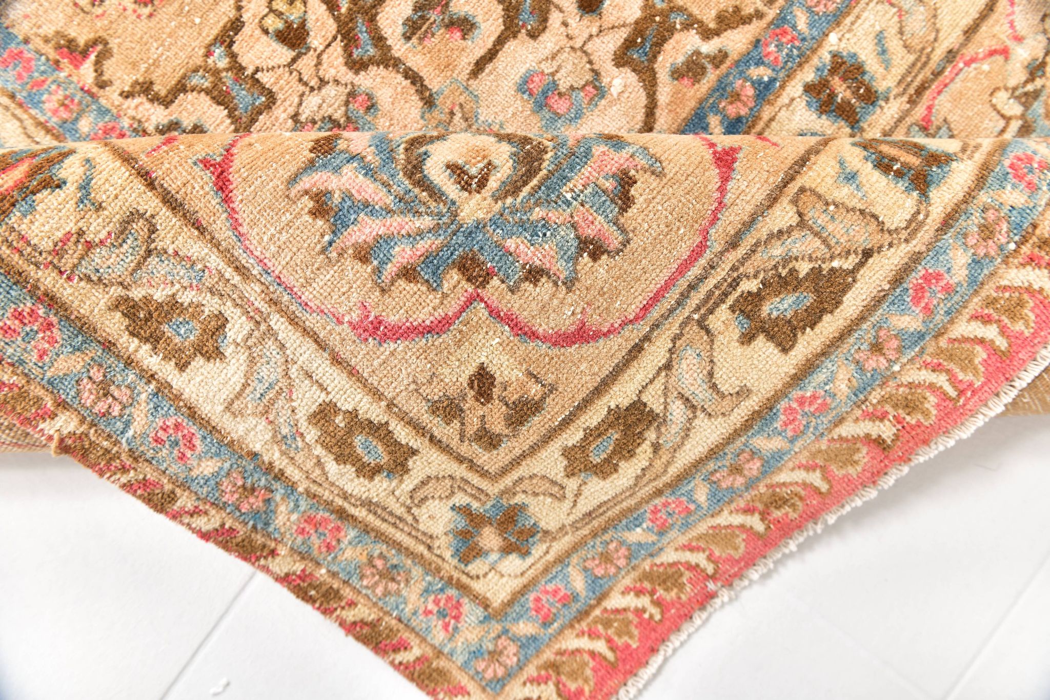 9x12 Pale Red & Cream Classic Persian Rug, 279x374Cm
