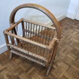 Rattan magazines rack