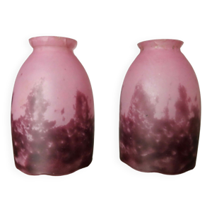 Paire de tulipes en verre