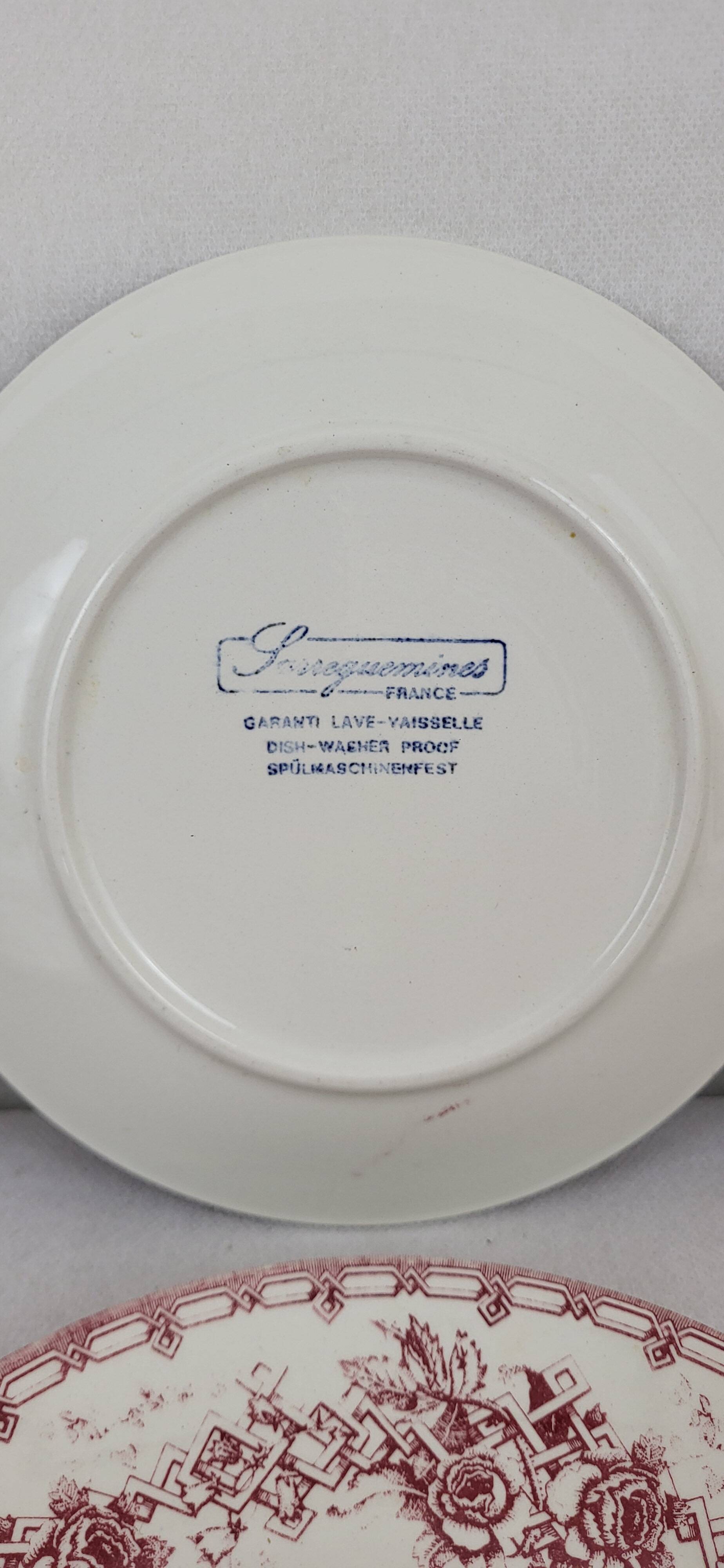 10 Sarreguemines earthenware plates