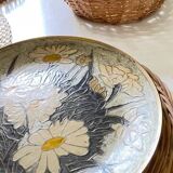 VINTAGE Wicker and Brass Wall COMPOSITION