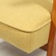 Fauteuil en bois et velours jaune par Chierowski