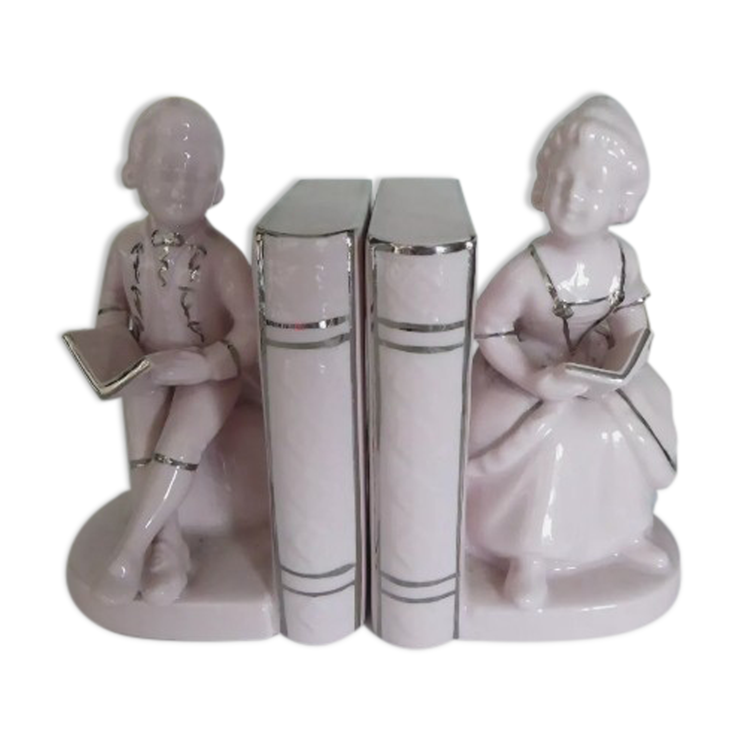 Serre livres en porcelaine