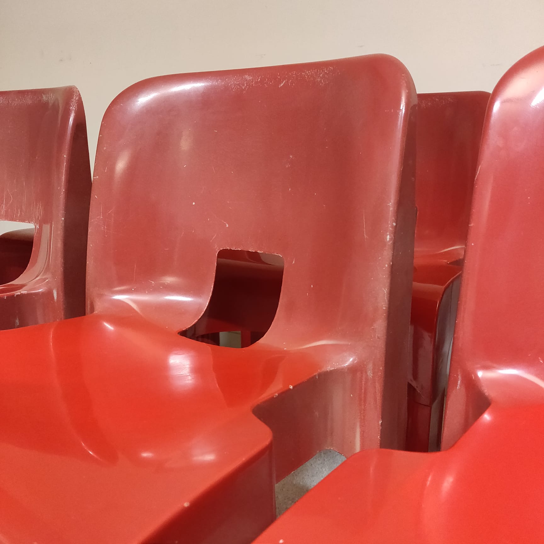 Set of 6 Universale 4867 Chairs by Joe Colombo for Kartell