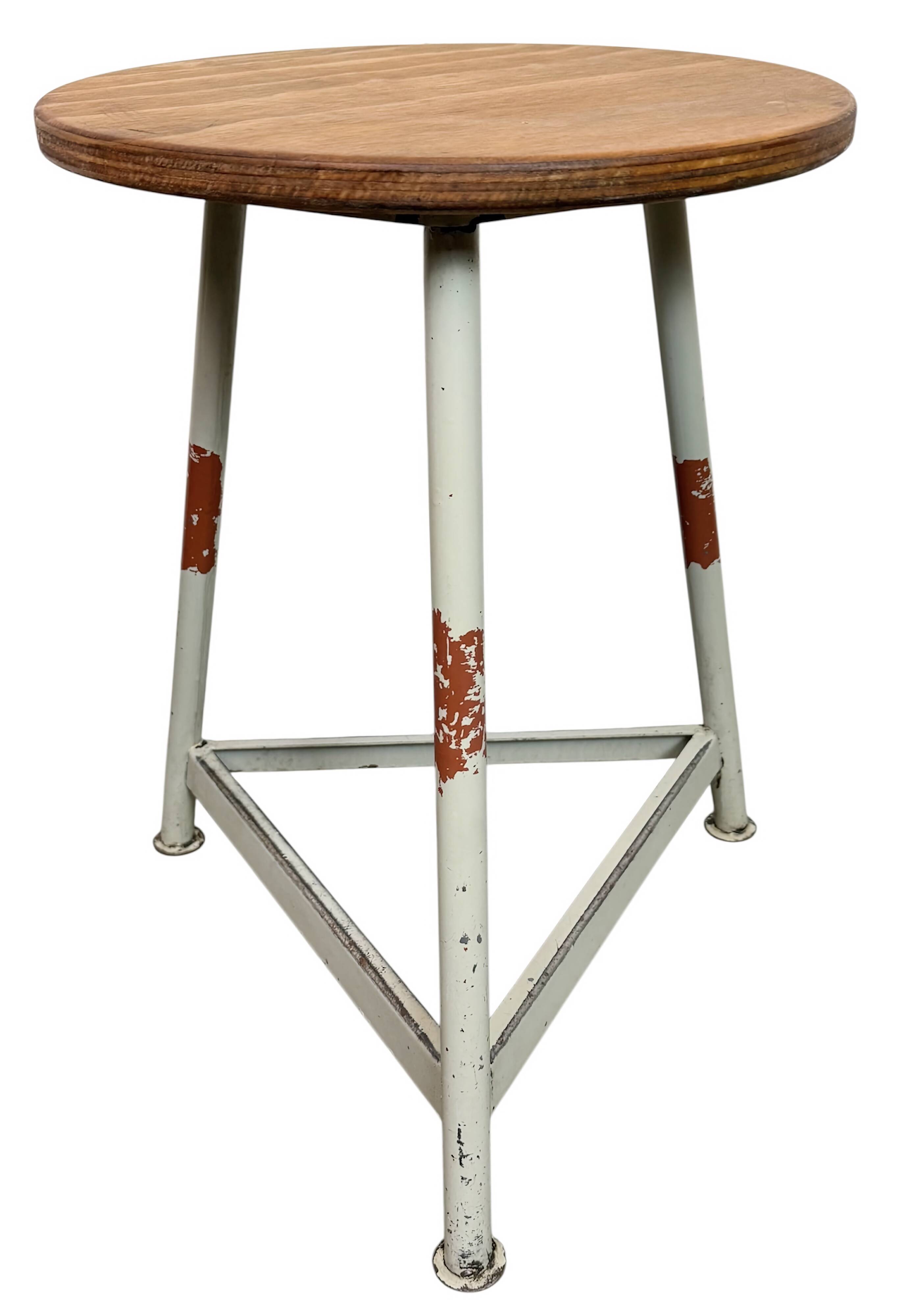 Grey Industrial Workshop Stool, 1960s