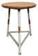 Tabouret d'atelier industriel gris, années 1960