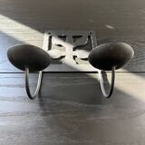 Wrought iron wall candle holder