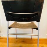 Chaise boucle et lacet en cuir Se06 par Martin Visser pour 'T Spectrum