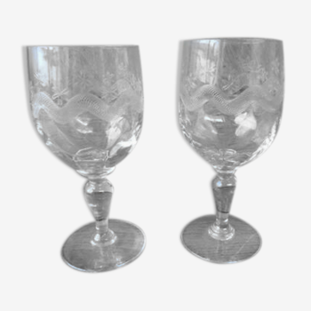 2 Portieux water glasses Emma style