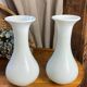 Pair of white opaline vases