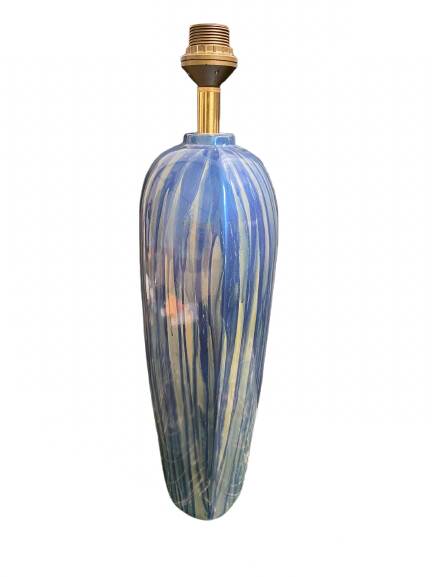 Blue ceramic table lamp base