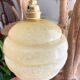 Vintage portable lamp globes customizable yellow clichy glass