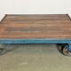 Large Blue Industrial Coffee Table Cart, 1960s
