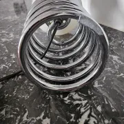 Table lamp "Spiral" Space Age style in chrome steel – 1990s