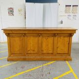 Old pitch pine counter