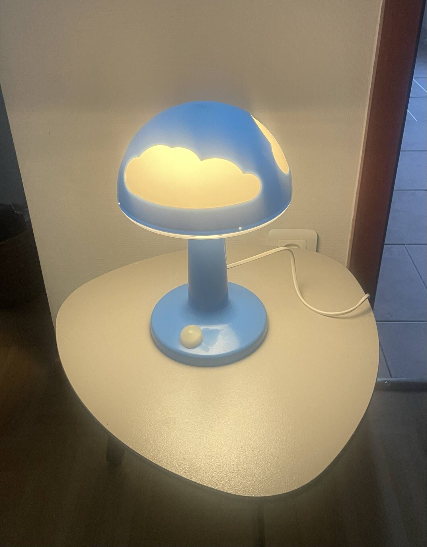 IKEA vintage Skojig blue lamp