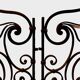 Set of two hammered wrought iron doors, 20th century