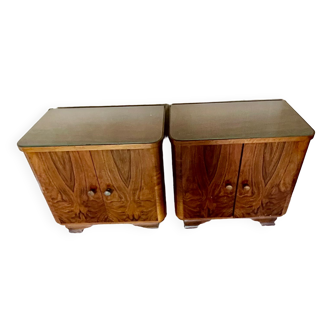 2 Bedside tables / bedside tables art deco style