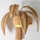 Paire d’appliques « cocotier, palmier » en rotin