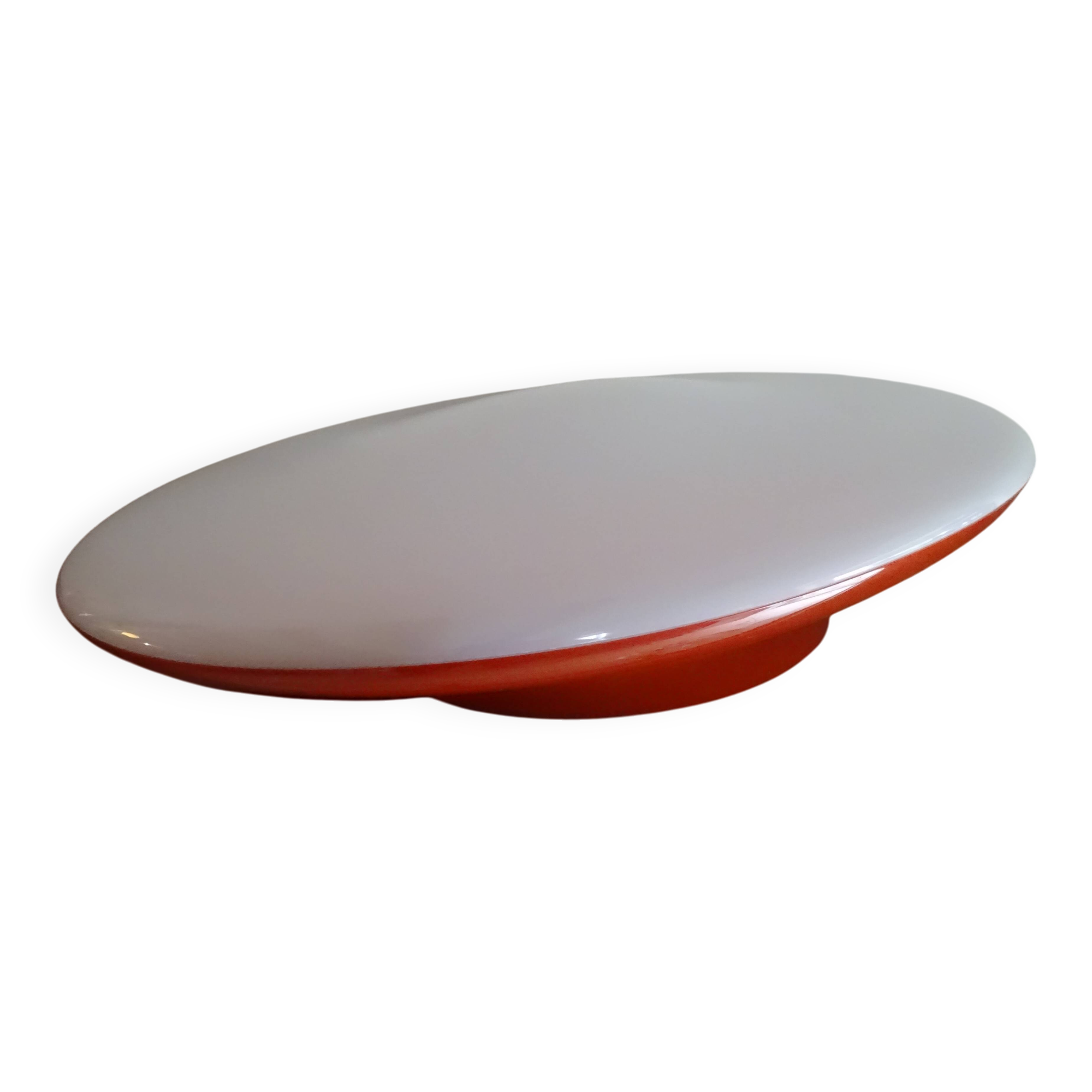 Oval wall lamp design ARTEMIDE 1980 by Patrick Jouin orange/white
