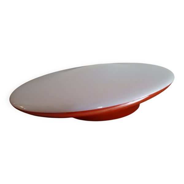 Applique murale ovale design ARTEMIDE 1980 par Patrick Jouin orange/blanche — Beyit
