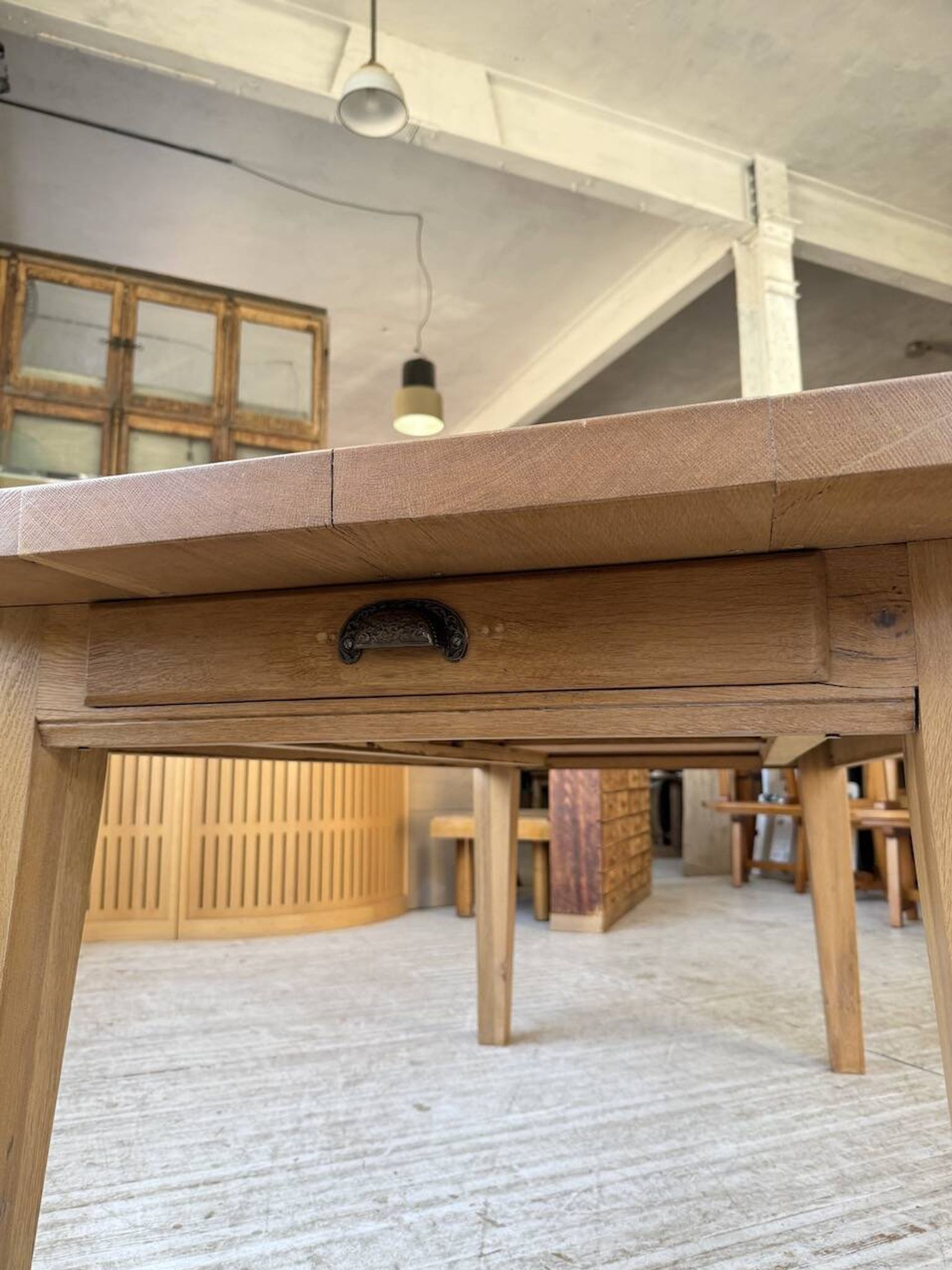 Table de ferme extensible en chêne massif