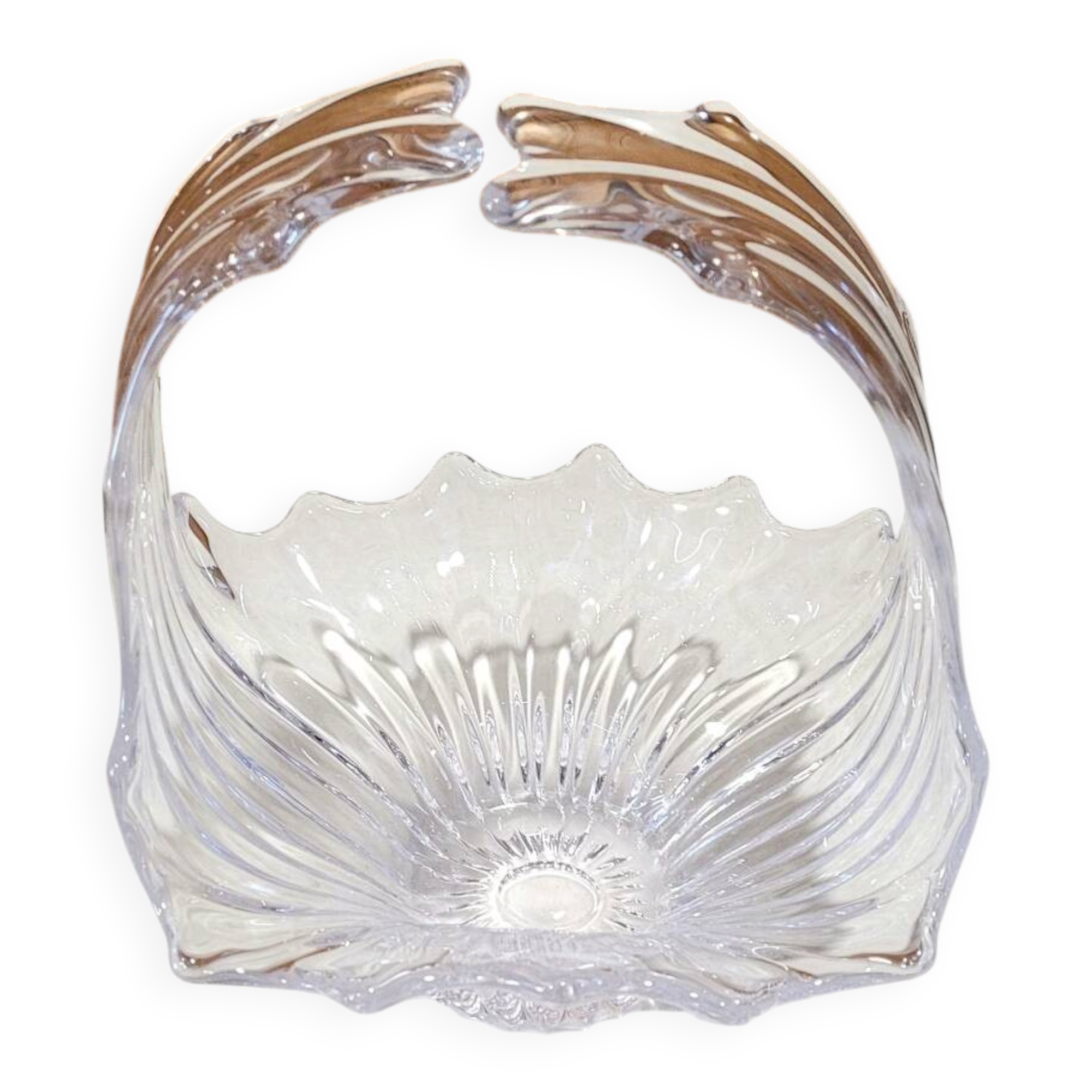 Vintage chic crystal art centrepiece fruit bowl