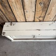 Vintage patinated work cabinet with sliding doors (renovated)