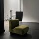 Olive green velvet armchair Slipper Chair Herman Miller USA 1970