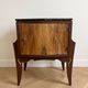 Pair of Art Deco bedside tables in wood and black marble