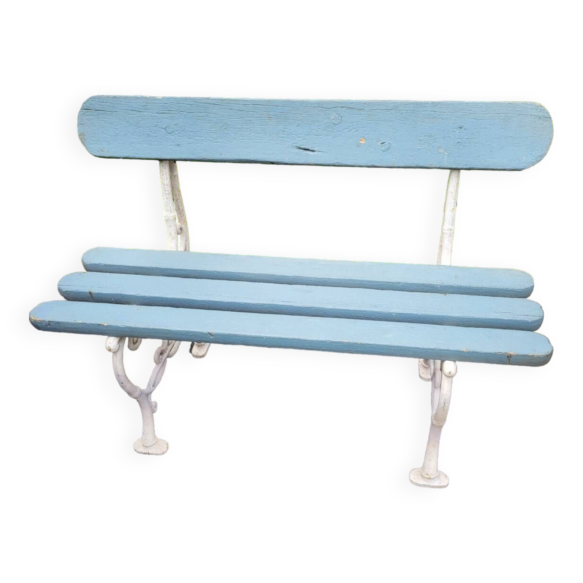 2-seater cast iron garden bench from the 19th century