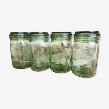 Old green jars