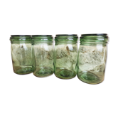 Old green jars