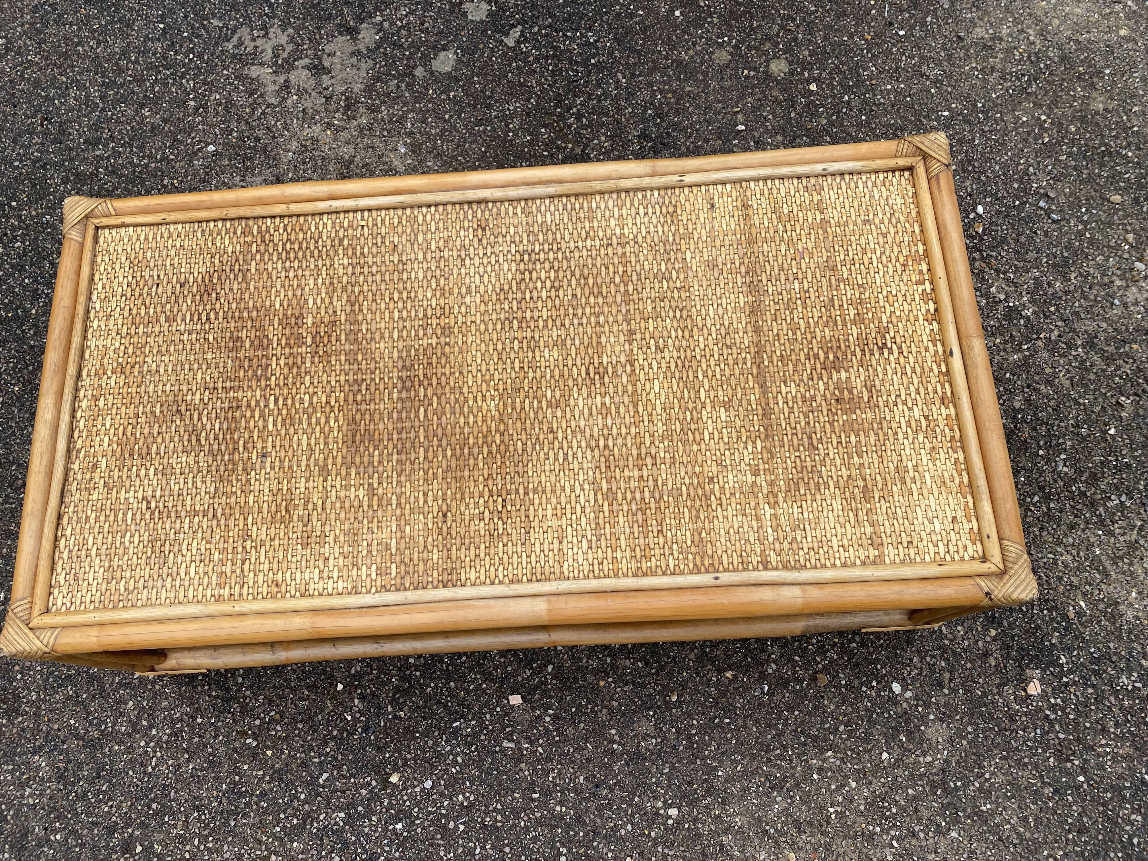 Rattan coffee table